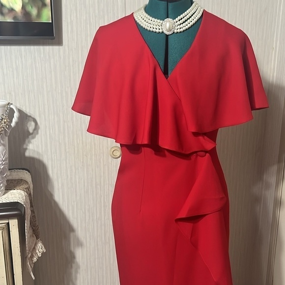 A.B.S. Evening Collection red cocktail Dress - Picture 4 of 10
